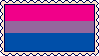 bisexual flag in a box container