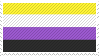 nonbinary flag in a stamp box